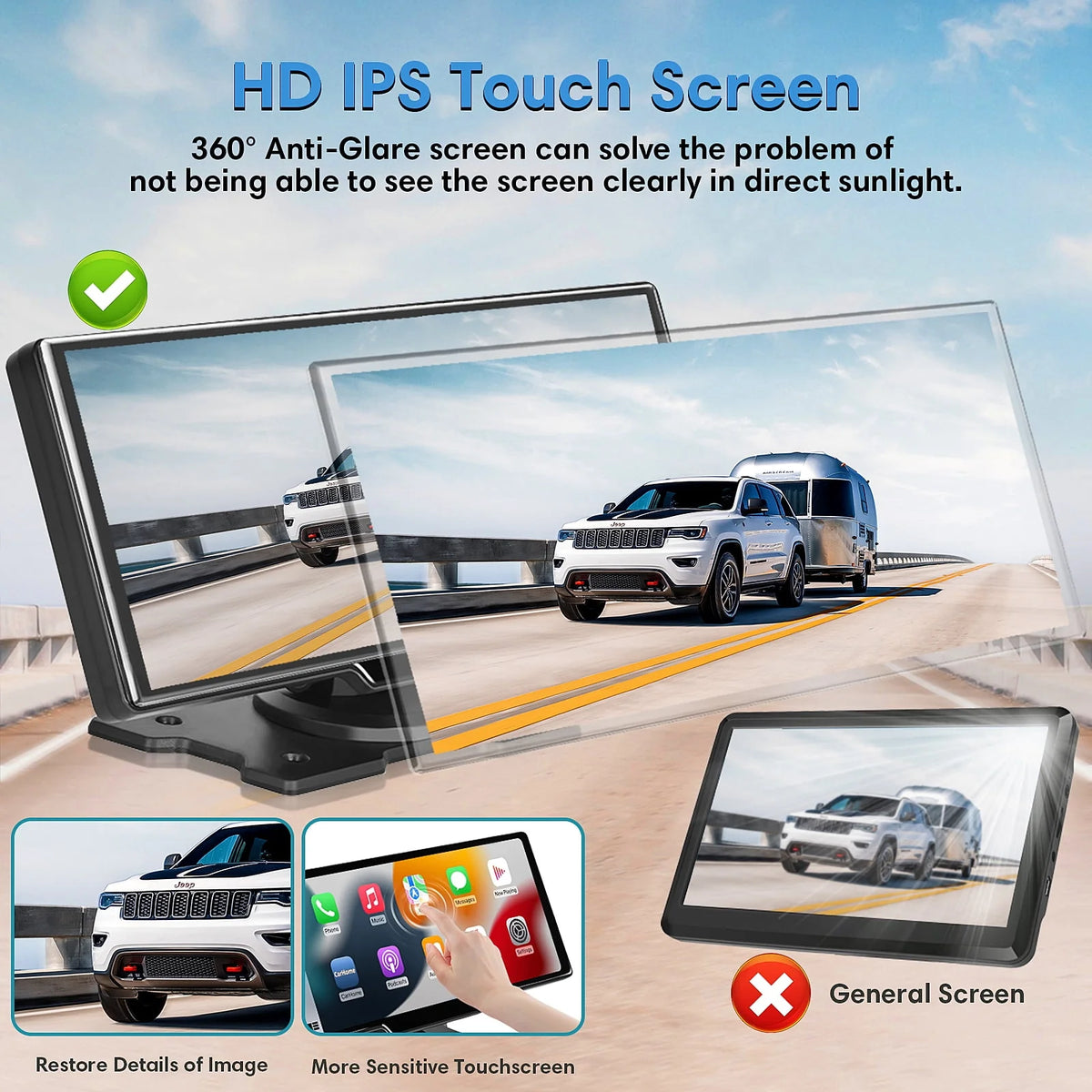 9.3 Portable Car Play Screen with Backup Camera K291795
