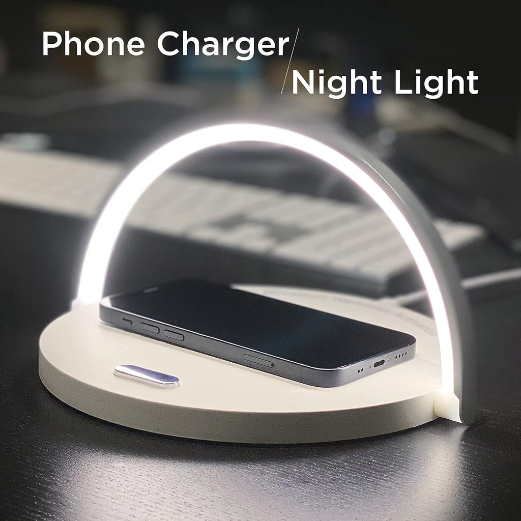 TiO2 Multifunctional Desk Lamp with Wireless Charger, Modern LED Lamp V626589