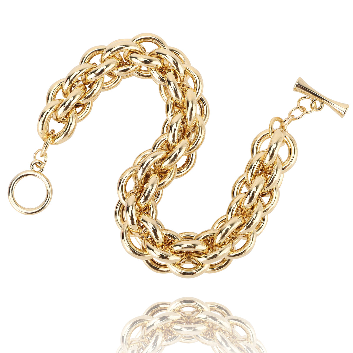 Chunky Link Bracelet 18K Gold-plated X34511