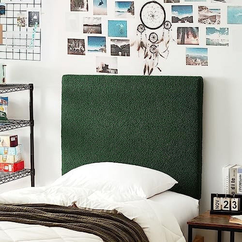 Boucle Dark Green Headboard With Legs L186