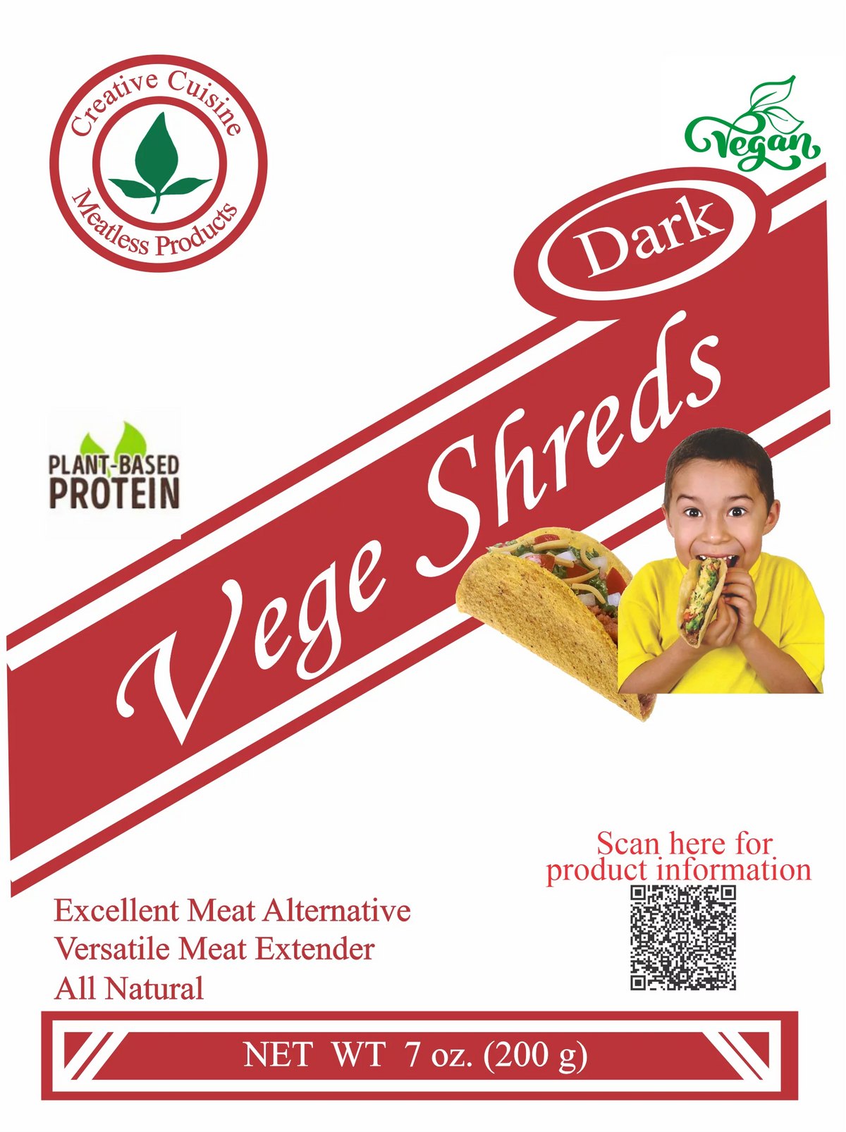 Shredded Dark Veggie Meat 6-7 oz C5460