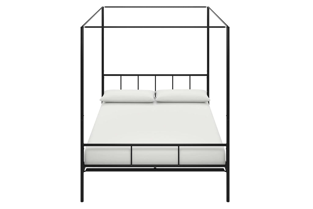 Queen Black Metal Canopy Platform Bed Frame J725