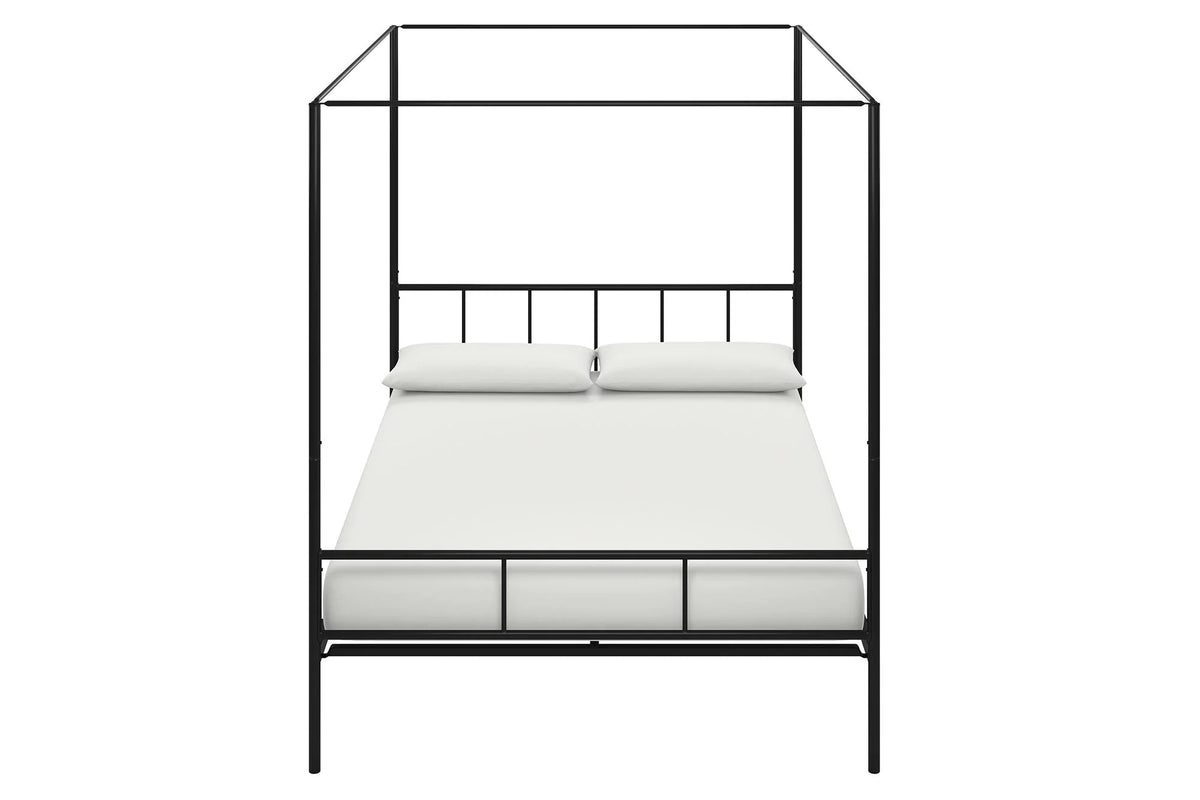 Queen Black Metal Canopy Platform Bed Frame J725