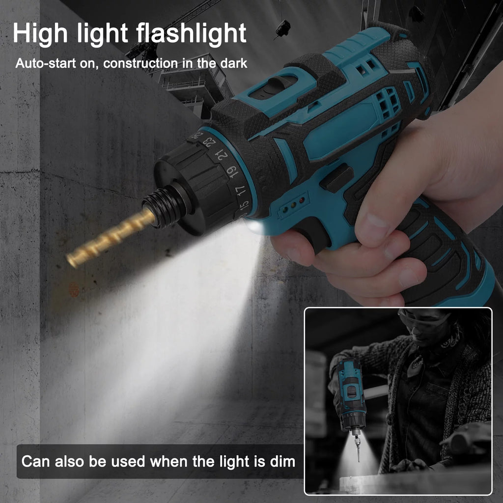 12 V Adjustable Torque 2 Speed Electric Screwdriver Kit L267352