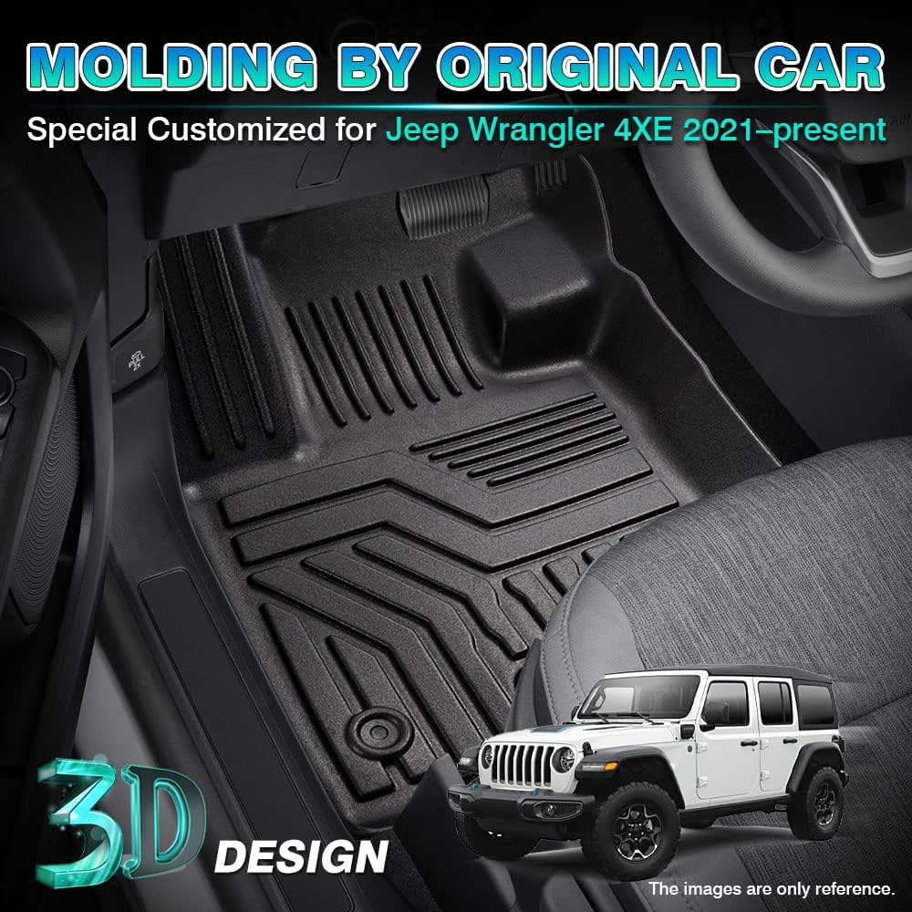 All-Weather TPE Floor Mat Liners Front & Rear Row Full Set S5665