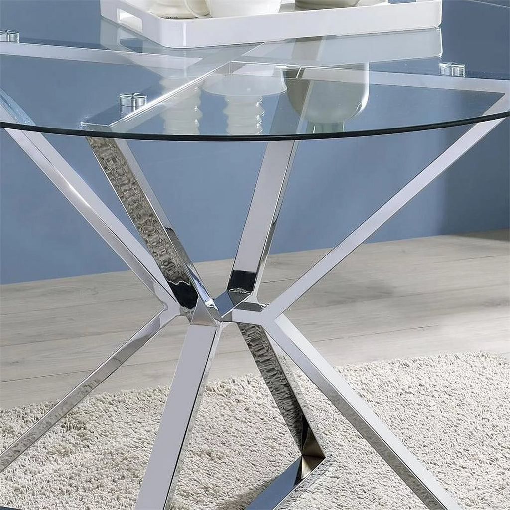 Round Glass Top Dining Table C7220