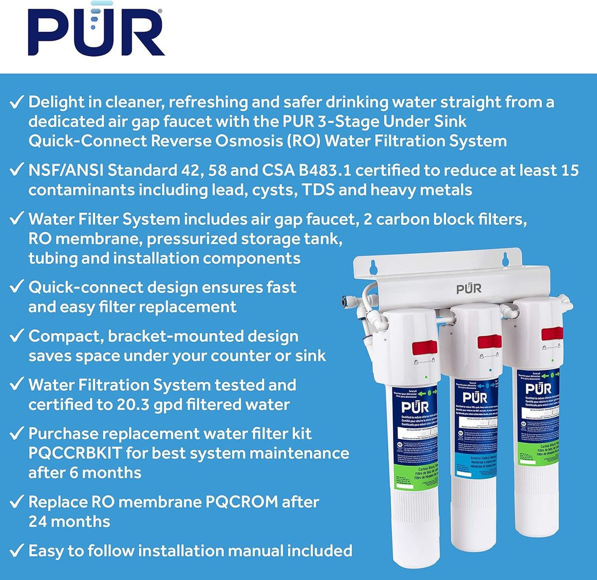 White Pack of 2 Filter Replacement Kit L6331