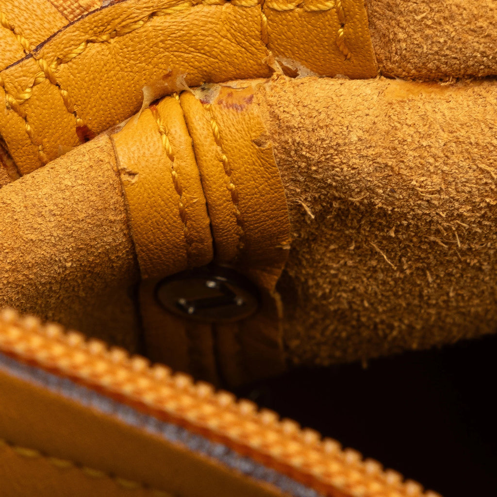 Yellow Calf Leather Top Handle Bag A385