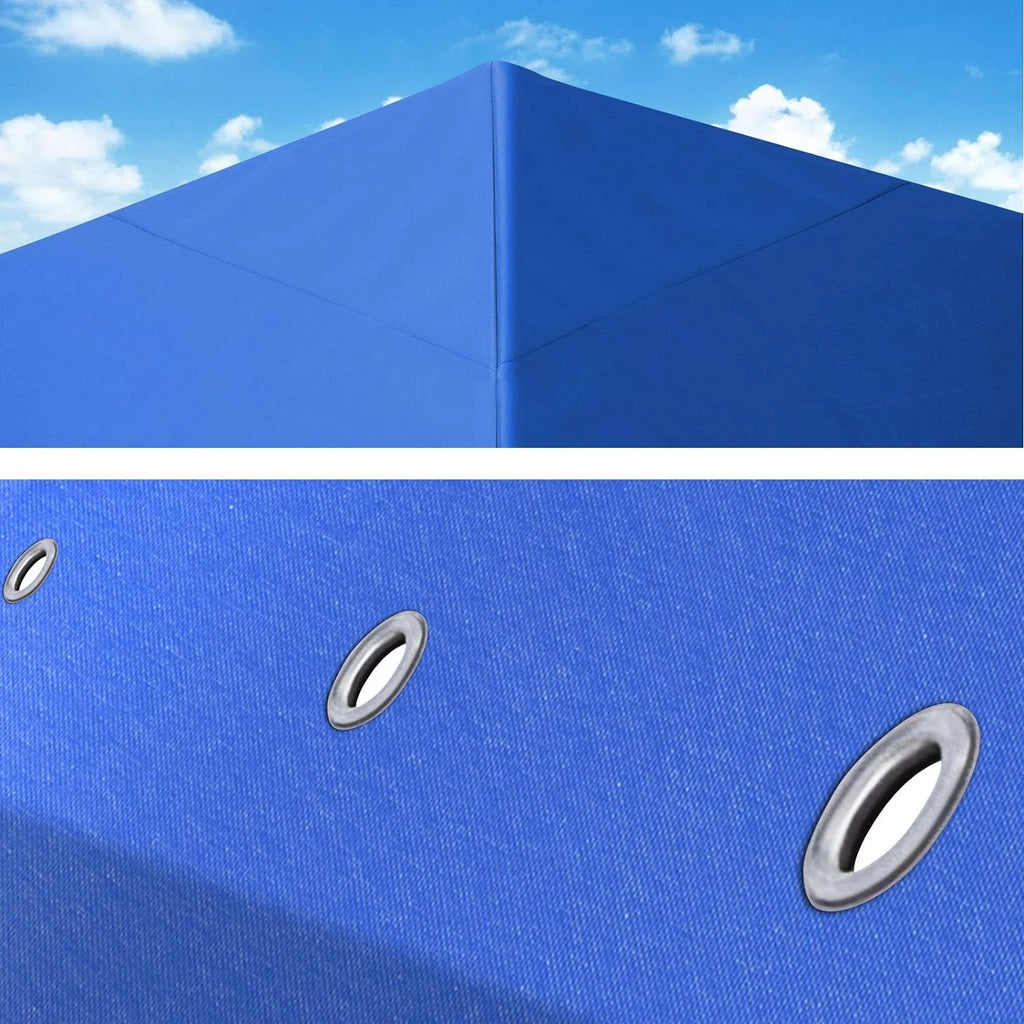 10'x10' Single Tier Blue Polyester Gazebo Canopy Top T801989