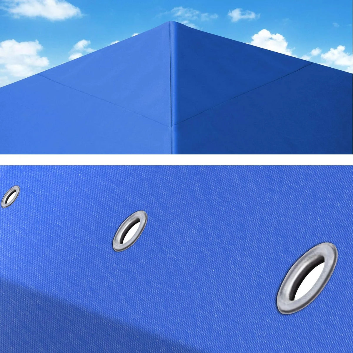 10'x10' Single Tier Blue Polyester Gazebo Canopy Top T801989