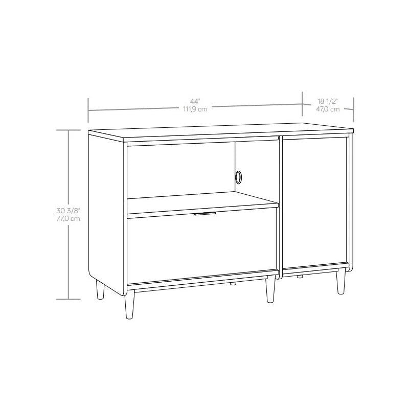 Engineered Wood Credenza Natural Maple Finish G56518