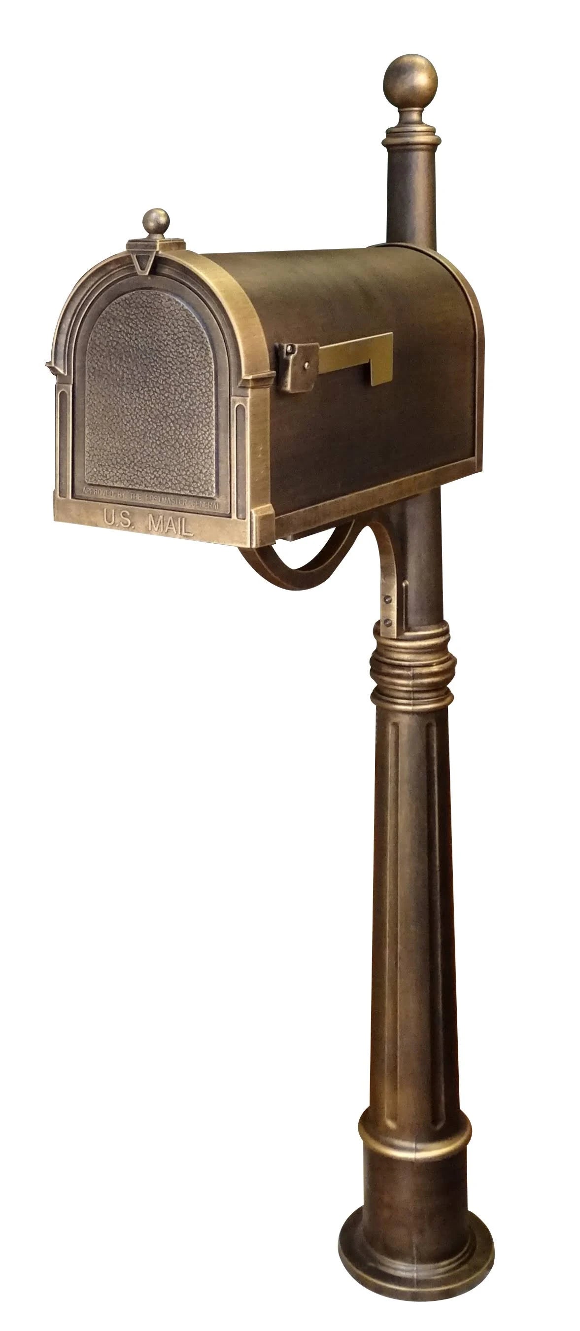 Curbside Mailbox with Ashland Mailbox Post Unit U810823