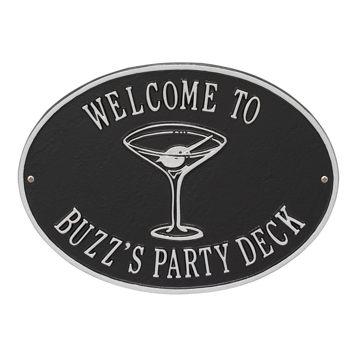 Martini Plaque Black/Silver P968