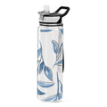 Blue Leaves 32oz Tritan Leakproof Sports Bottle with Straw Z9039