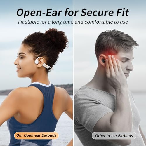 Bone Conduction Open Ear Headphones with Mic IPX6 Waterproof H5966