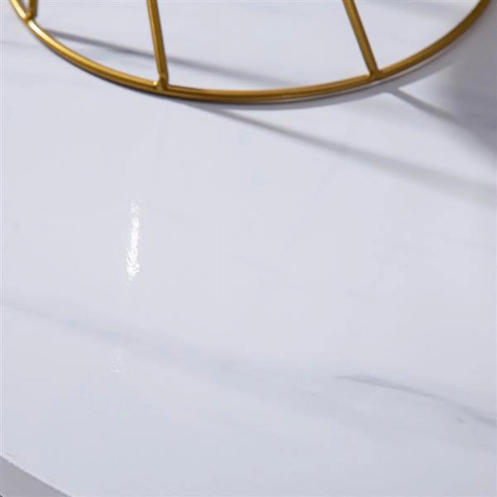 White Round Marble Side Table Y583