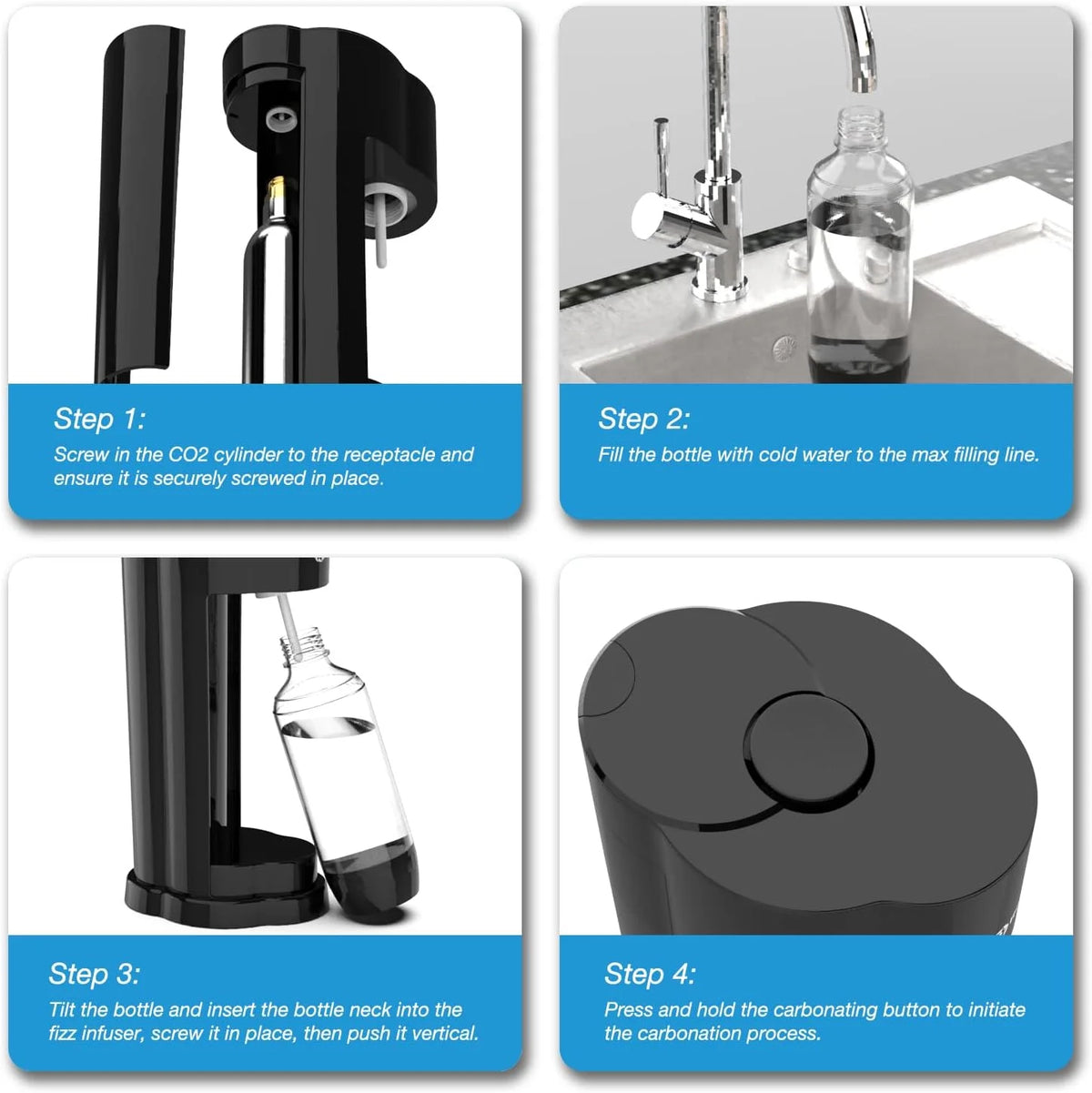 Sparkling Water Maker with BPA-free Water Bottle T594098