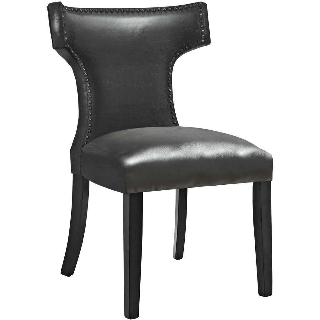 Black Vinyl Dining Chair U485788