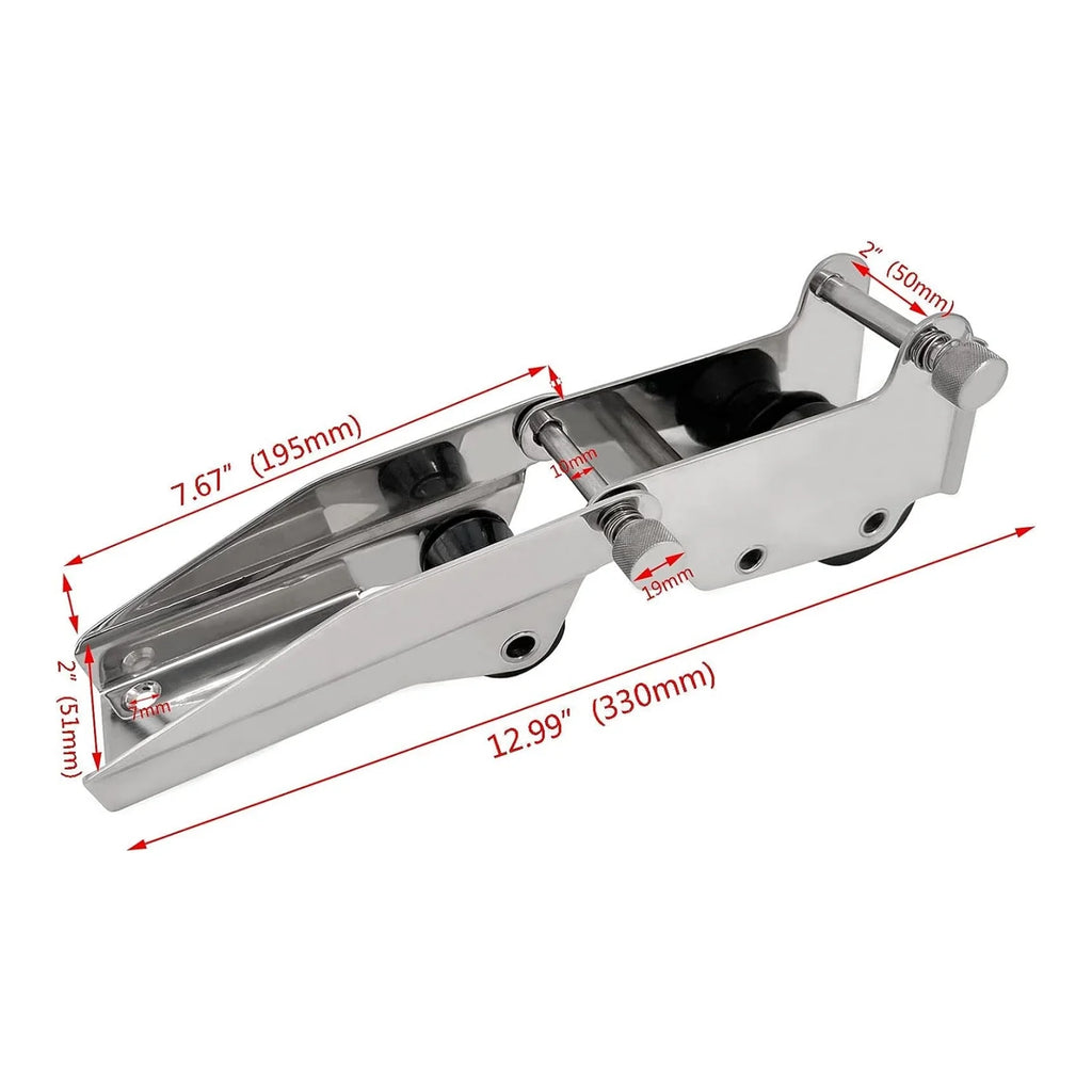 316 Stainless Steel 330mm Hinged Bow Anchor Roller C332
