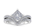 14K White Gold Princess Cut Diamond Solitaire Ring Size 7 G6293