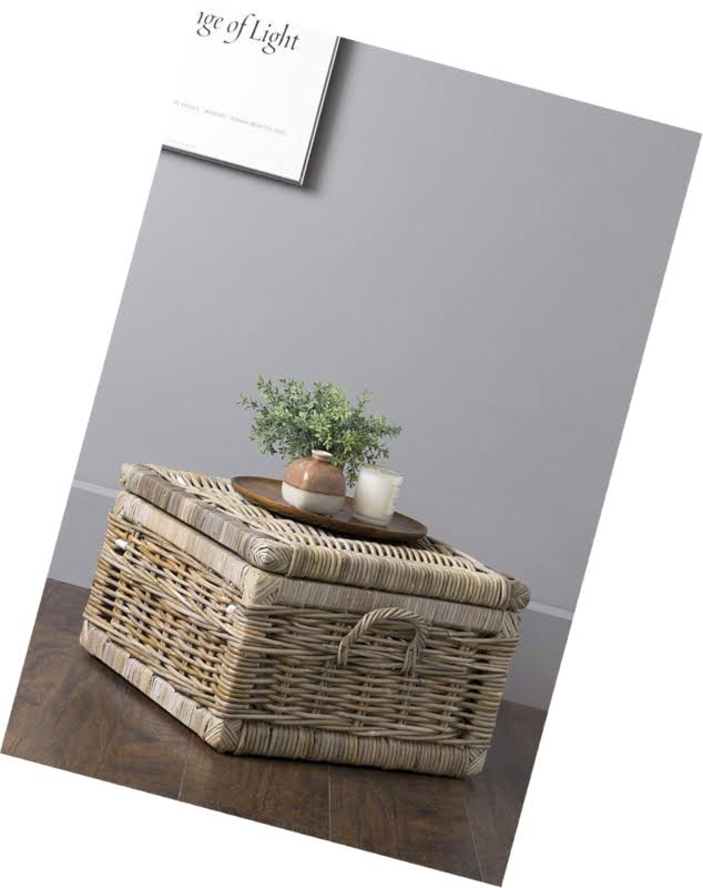 Brown Rattan Square Storage Trunk L971398