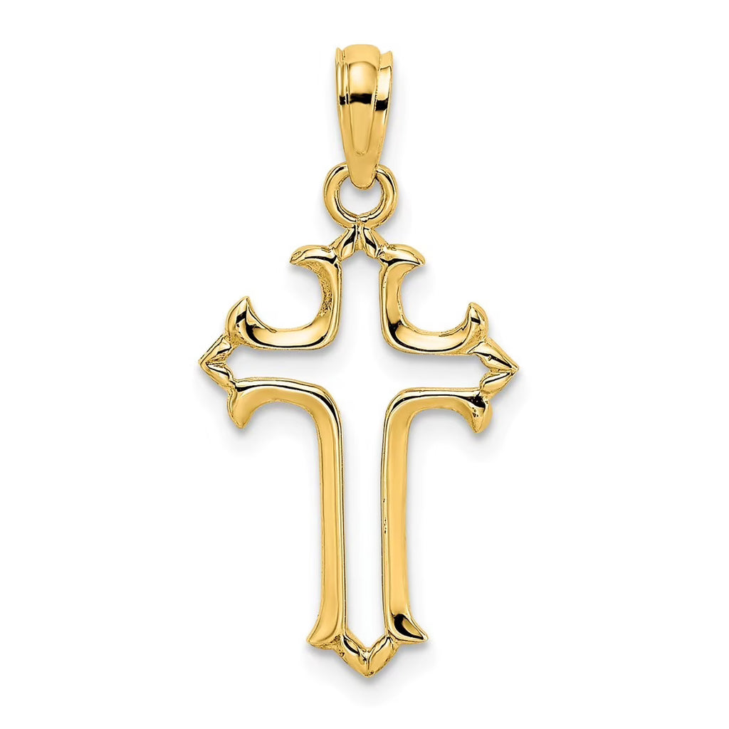 Gold Cross Charm Pendant Necklace H747837