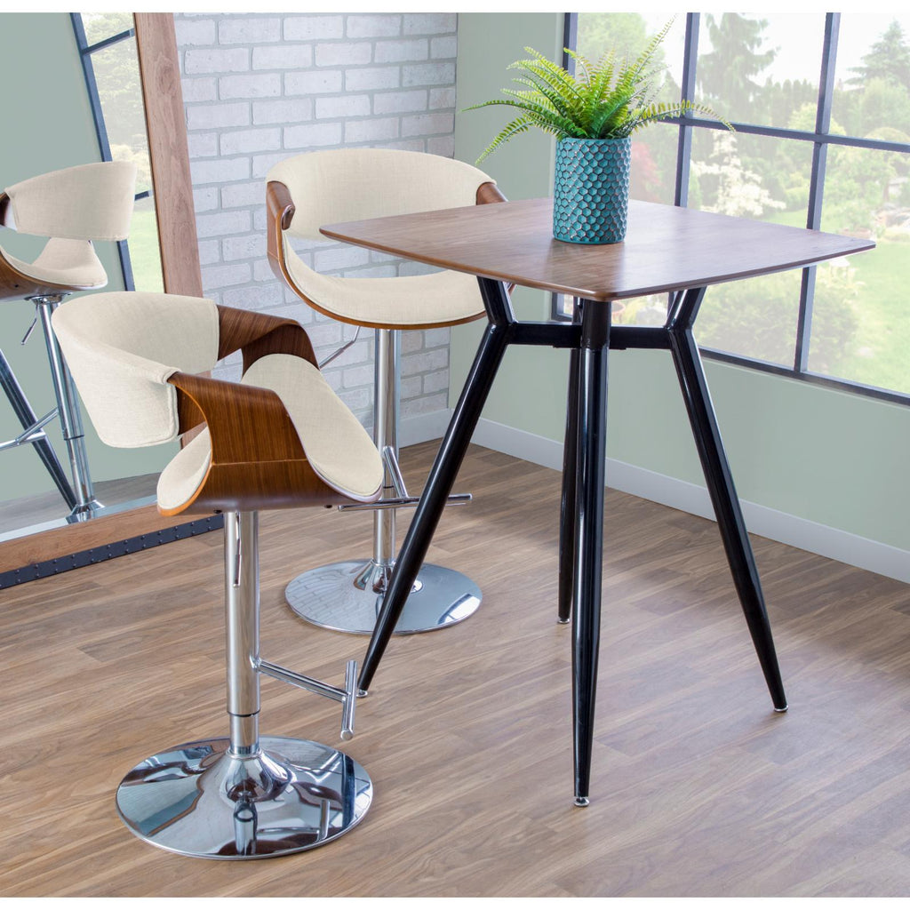 Adjustable Swivel Barstool Set Of 2 Y5324