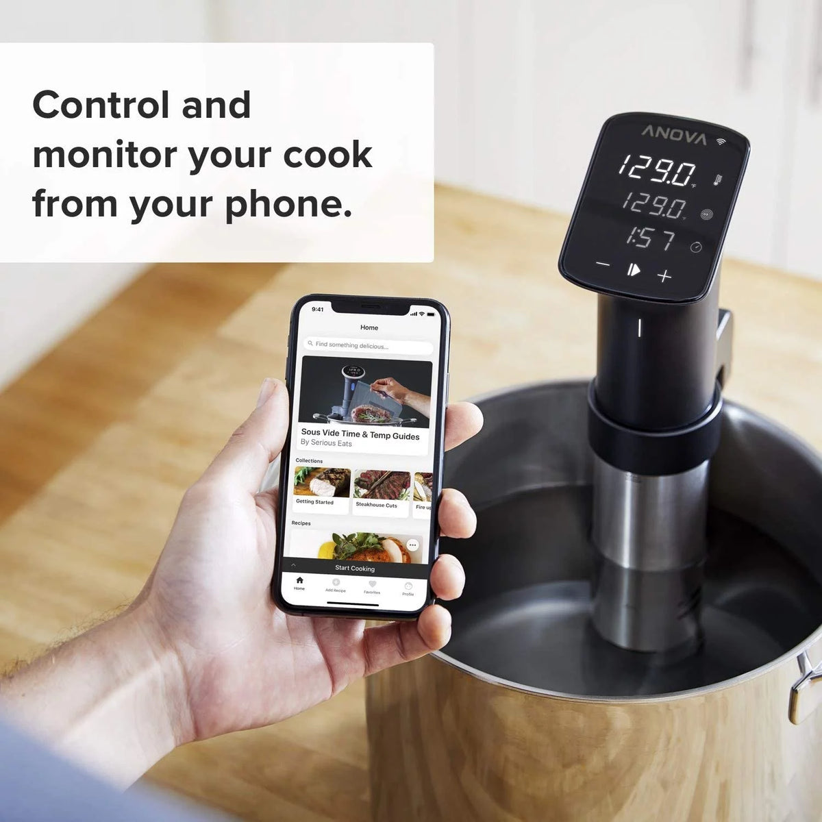 Sous Vide Precision Cooker 1200 Watts Black and Silver B281