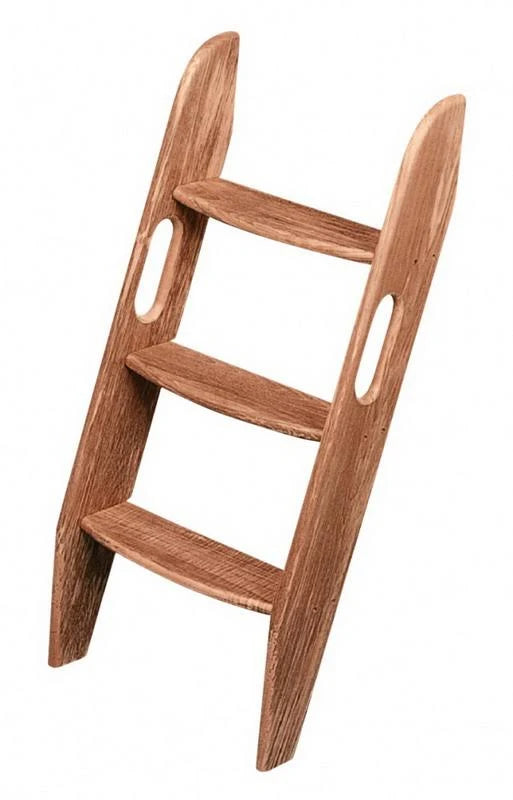 Teak 2-Step Companion Ladder U77588