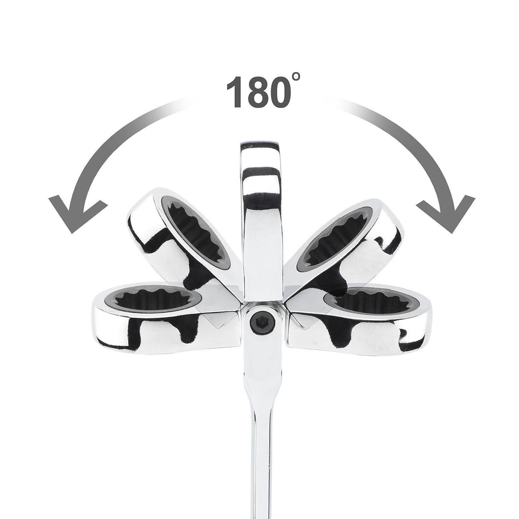 5 PC Metric Flexible Head Ratcheting Wrench Set Q4913