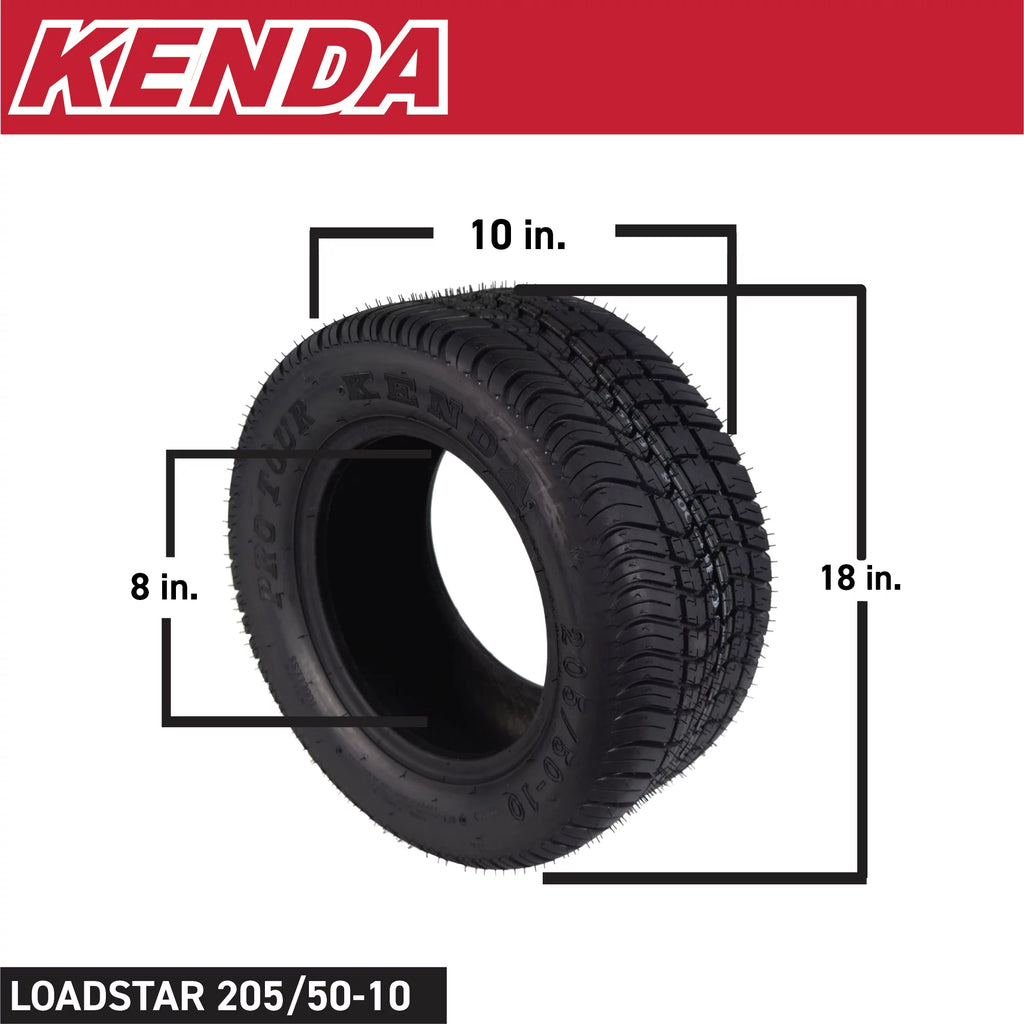 205/50-10 4 Ply Tubeless Golf Cart Tires 4 Pack Z13198