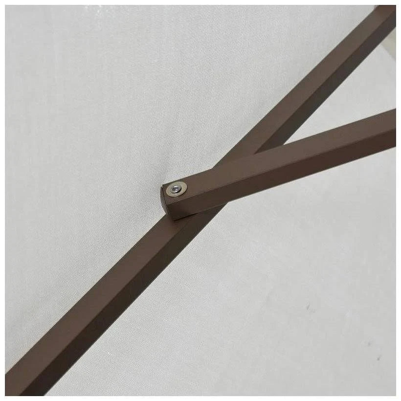 9 ft. Aluminum Market Umbrella Push Tilt Black Olefin Frost Blue W2808