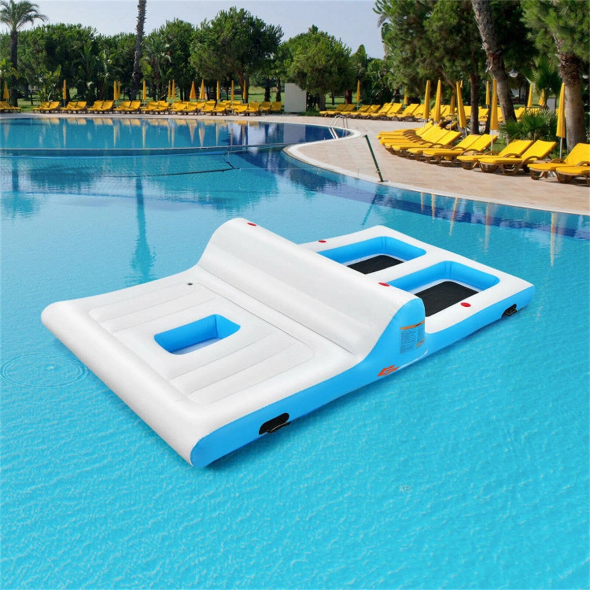Floating 4 Person Inflatable Lounge Raft M163