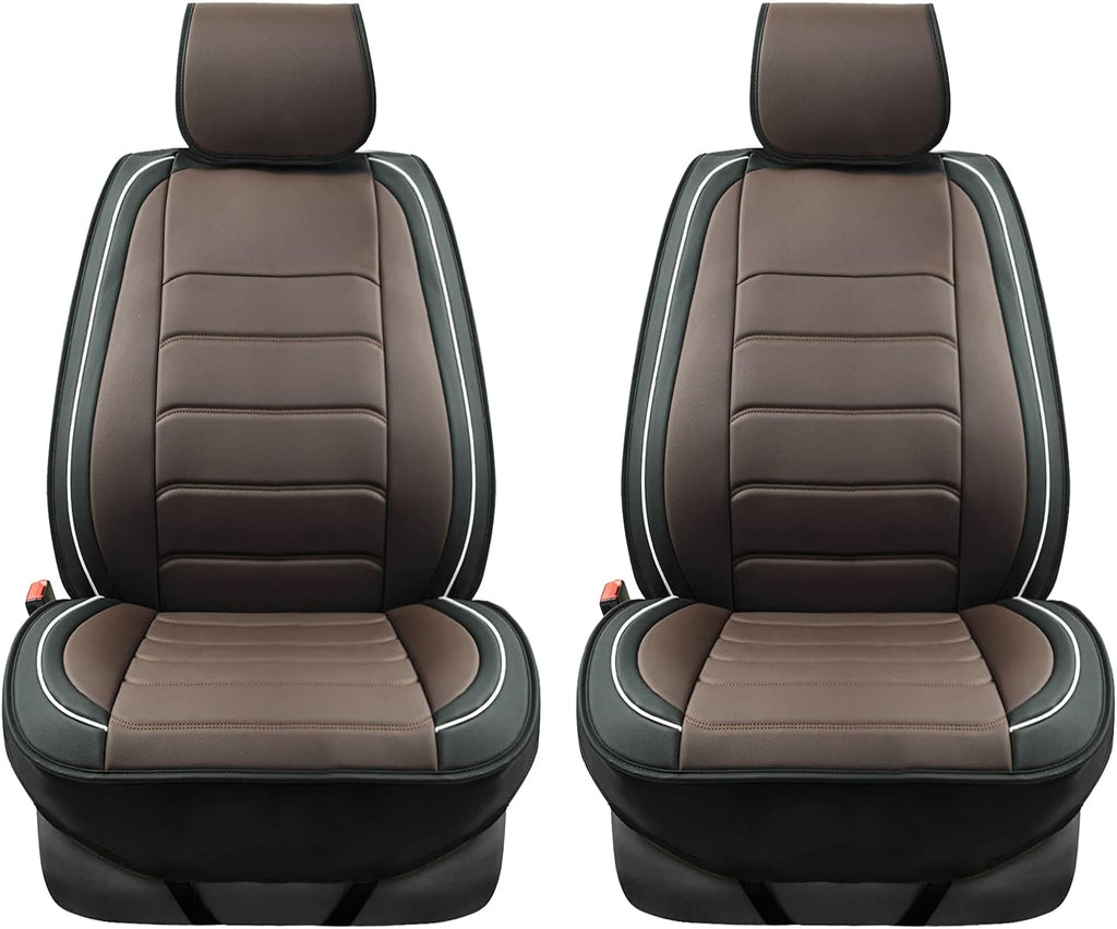 Black Leather Car Seat Covers Y6669